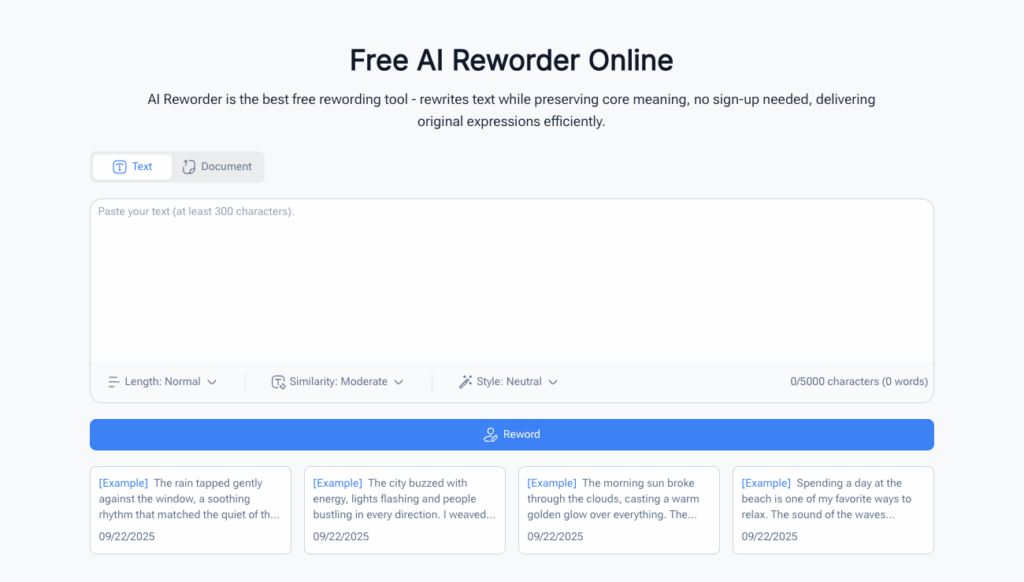 Tool 1: AI Detector – Intuitive Assistant for How to Reword a Sentence (2025)