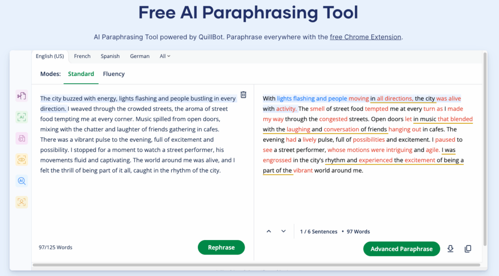 Tool 5: Scribbr – The Best AI Paraphrasing Tool for Multilingual Content