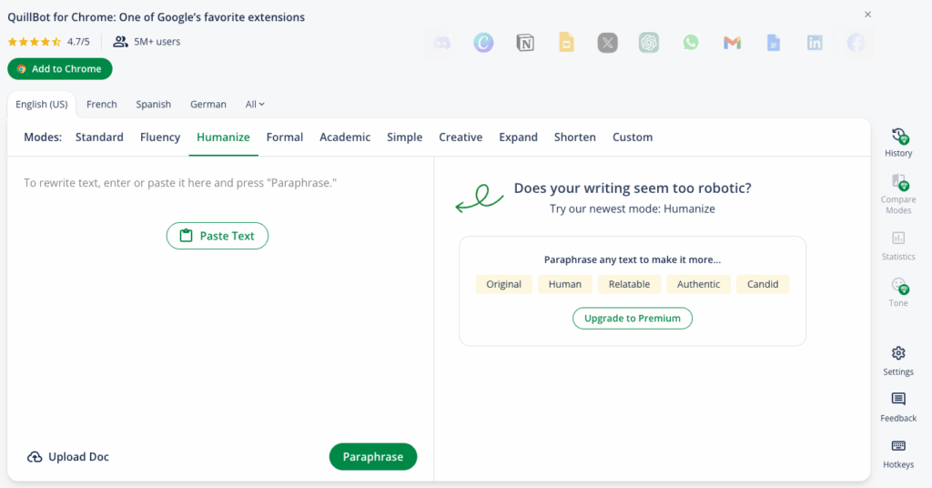 Tool 5: QuillBot – Cross-Platform AI Writing Assistant (Mobile & Desktop)