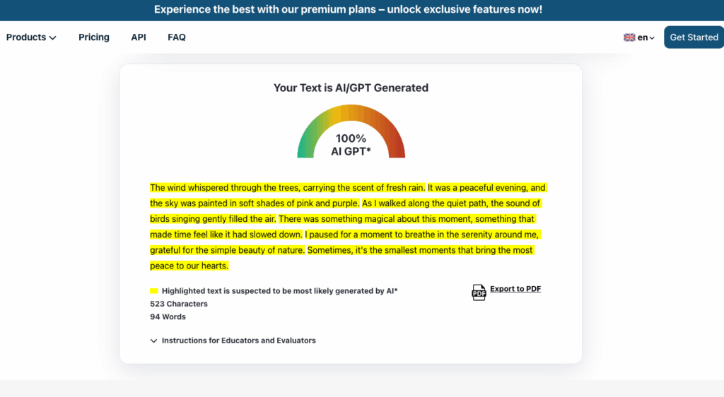 Tool 5: ZeroGPT: Free & Reliable Tool to Detect AI Writing in 2025
