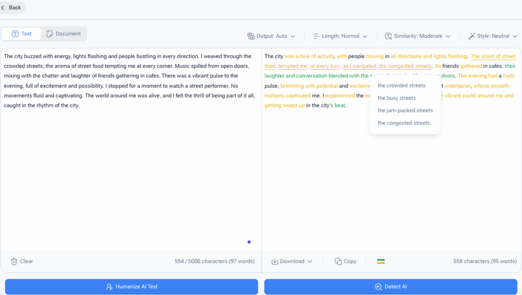 Tool 3: AIDetector – Best AI Text Rewriter Free for SEO-Optimized Content