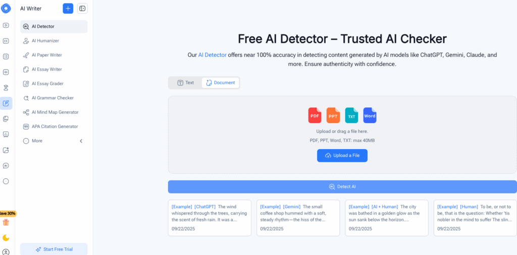Tool 2: NoteGPT: AI Writing Detection Capabilities & Step-by-Step Guide