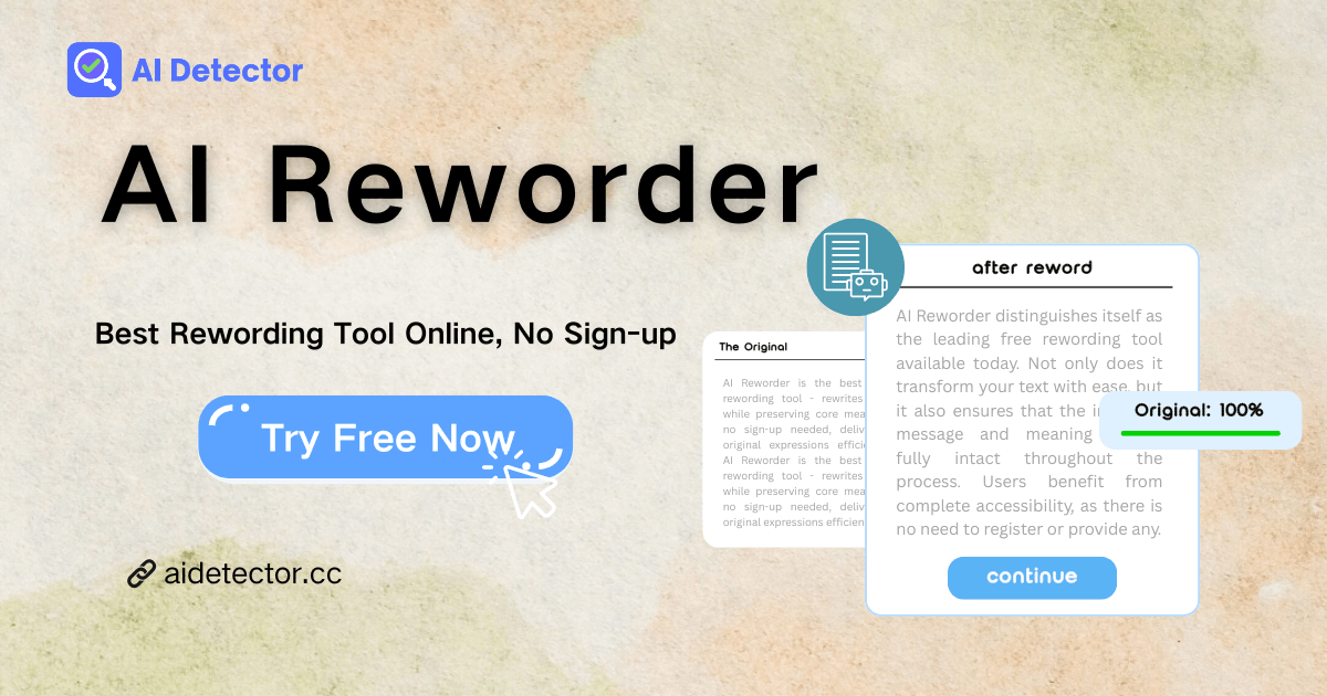 Free AI Reworder - Best Rewording Tool Online, No Sign-up